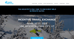 Desktop Screenshot of incentivetravelexchange.com
